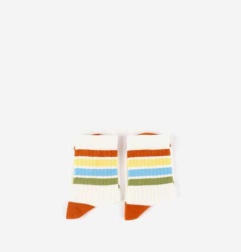 Calcetines Respetuosos Victoria Algodón Rayas Naranja