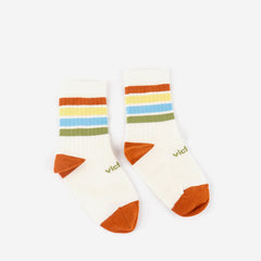 Calcetines Respetuosos Victoria Algodón Rayas Naranja
