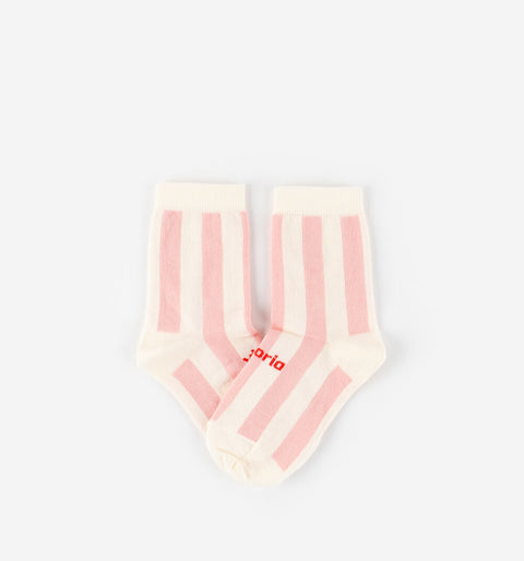 Calcetines Respetuosos Victoria Algodón Rayas Pink