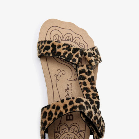 Sandalias Mujer Barefoot Respetuosas B&W GoFlex Leopardo