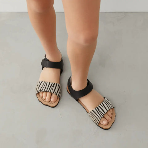 Sandalias Mujer Barefoot Respetuosas B&W GoFlex Zebra