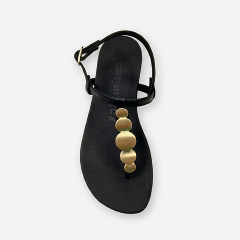 Sandalias Barefoot Mujer Coqueflex Confort Negro