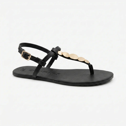 Sandalias Barefoot Mujer Coqueflex Confort Negro