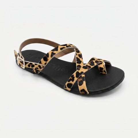 Sandalias Barefoot Mujer Coqueflex Potro Leopard Respetuosas