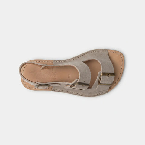 Sandalias Barefoot Mujer Terreta Bio Reciclado Beig Respetuoso