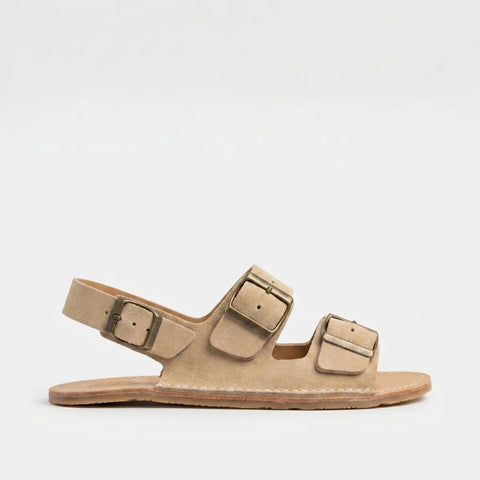 Sandalias Barefoot Mujer Terreta Bio Reciclado Beig Respetuoso