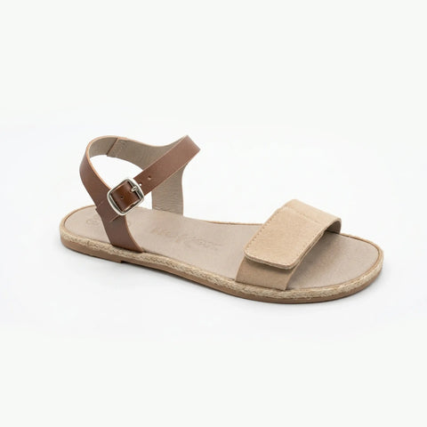 Sandalias Barefoot Respetuosas Coqueflex Suede Beige