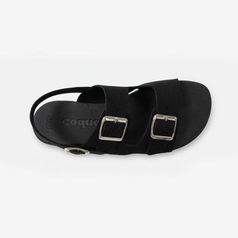 Sandalias Barefoot Respetuosas Coqueflex Suede Negro