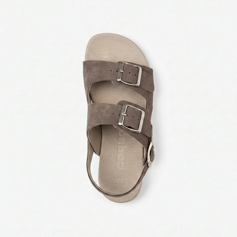 Sandalias Barefoot Respetuosas Coqueflex Suede Taupe