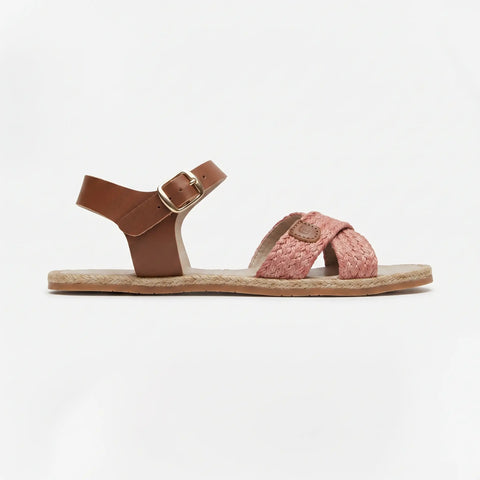 Sandalias Barefoot Respetuosas Coqueflex Trenza Rosa