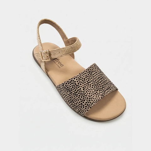 Sandalias Barefoot Respetuosas Mustang Punti Tan Cuero Animal Print