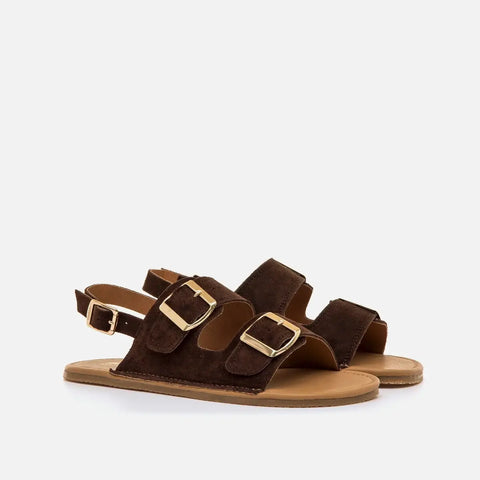 Sandalias de Piel Barefoot Mujer Mustang Free Lara Marron Respetuosas