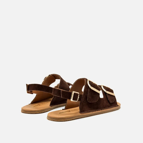 Sandalias de Piel Barefoot Mujer Mustang Free Lara Marron Respetuosas