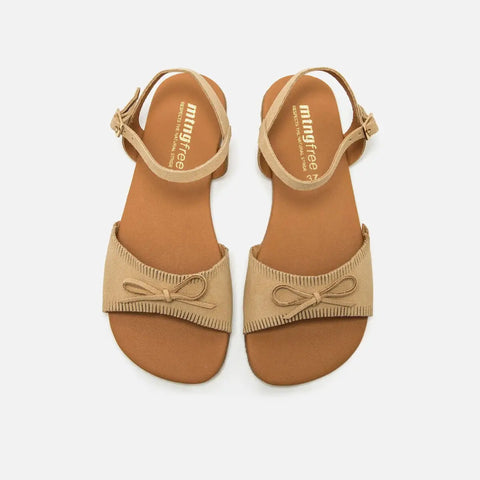 Sandalias de Piel Mujer Barefoot Respetuosas Mustang Free Cleo Camel
