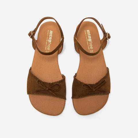 Sandalias de Piel Mujer Barefoot Respetuosas Mustang Free Cleo Roble