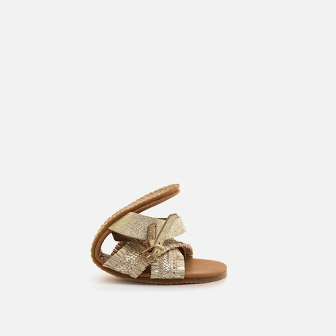 Sandalias Veganas Mujer Barefoot Respetuosas Mustang Free Cleo Doradas
