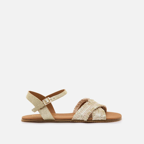 Sandalias Veganas Mujer Barefoot Respetuosas Mustang Free Cleo Doradas