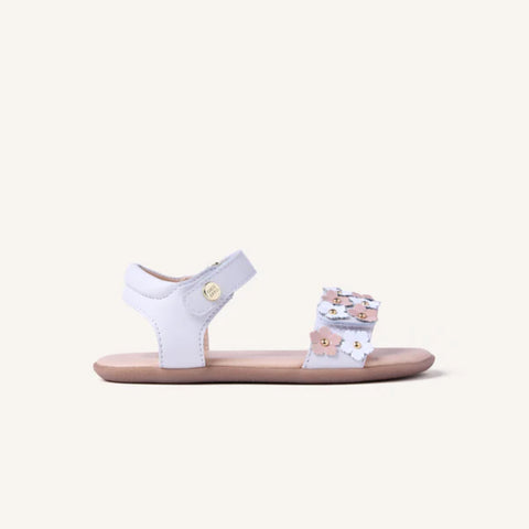 Sandalias Respetuosas Gioseppo Piel Flores LOITOK Blanco