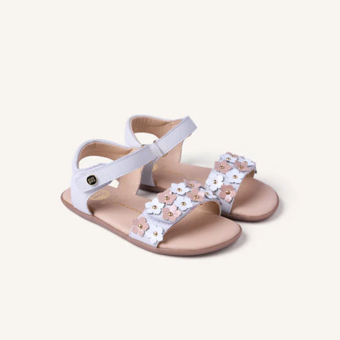 Sandalias Respetuosas Gioseppo Piel Flores LOITOK Blanco