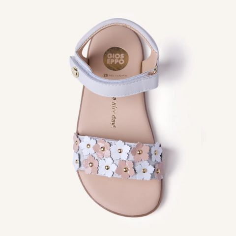 Sandalias Respetuosas Gioseppo Piel Flores LOITOK Blanco