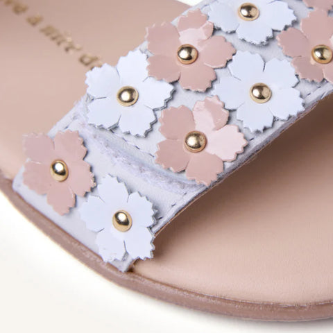 Sandalias Respetuosas Gioseppo Piel Flores LOITOK Blanco
