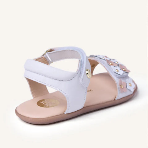 Sandalias Respetuosas Gioseppo Piel Flores LOITOK Blanco