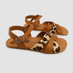 Sandalias Barefoot Mujer Terreta Jubalcoi Cuero Leopardo Respetuosas