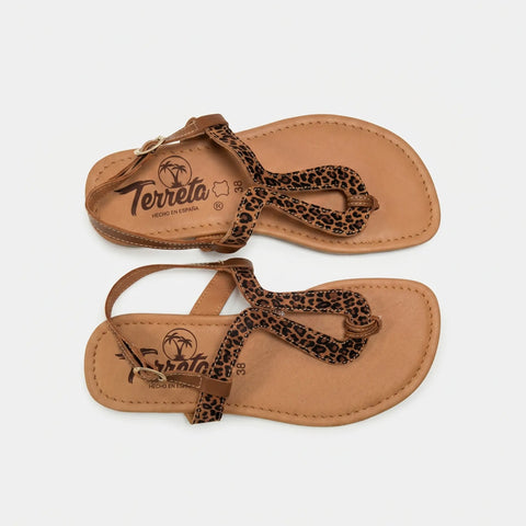 Sandalias Barefoot Mujer Terreta Vaillo Leopardo Respetuosas