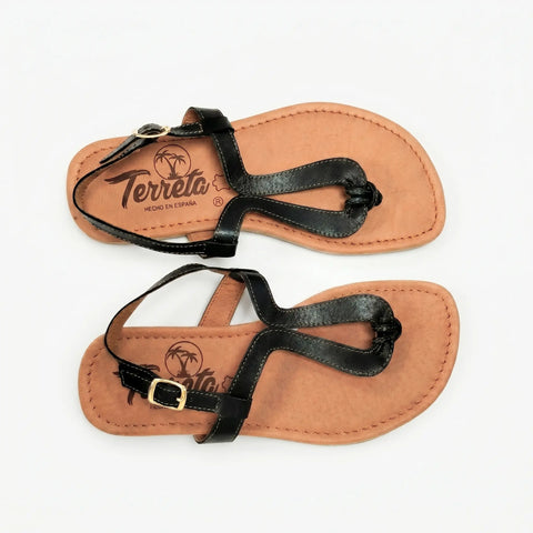 Sandalias Barefoot Mujer Terreta Vaillo Negro Respetuosas