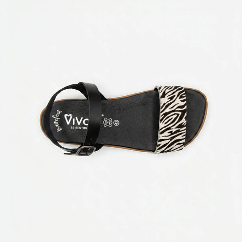 Sandalias Barefoot Mujer Vivant Arcilla Ceb/Vaq Negro Respetuosas