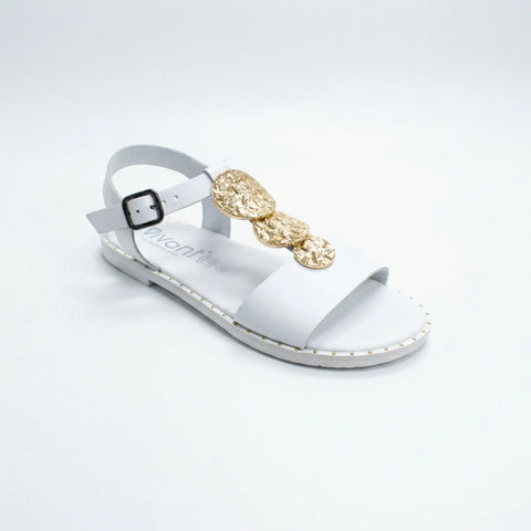 Sandalias Respetuosas Vivant BALI Vaqueta Blanco