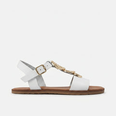 Sandalias Piel Barefoot Mujer Vivant BALI Vaqueta Blanco Respetuosas