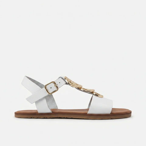 Sandalias Barefoot Mujer Vivant BALI Vaqueta Blanco Respetuosas