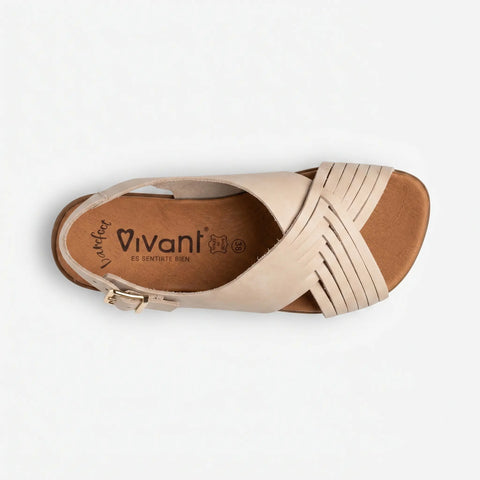Sandalias Respetuosas Vivant DALIA Nobuck Beige