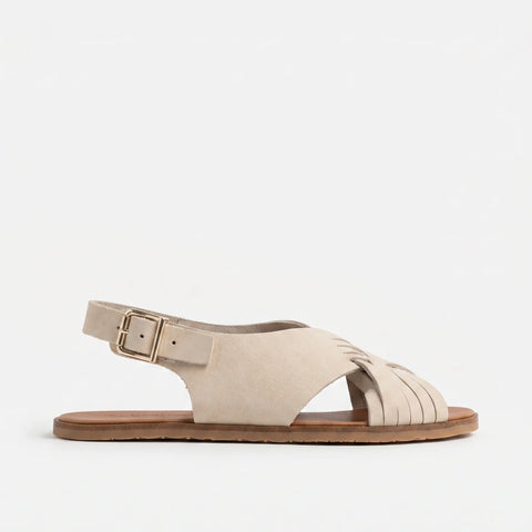 Sandalias Barefoot Mujer Vivant DALIA Nobuck Beige Respetuosas