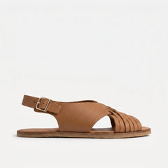 Sandalias Barefoot Mujer Vivant DALIA Nobuck Marrón Respetuosas