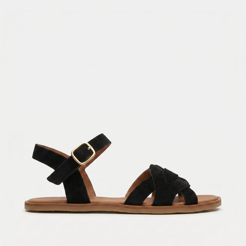 Sandalias Barefoot Mujer Vivant Onix Serraje Negro Respetuosas