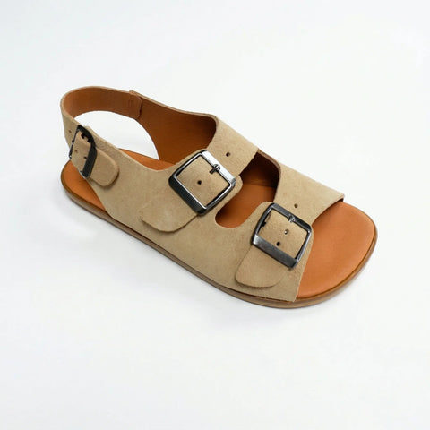 Sandalias Respetuosas Vivant SEMILLA Serraje Camel Beige