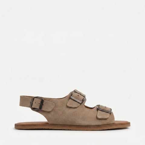 Sandalias Barefoot Mujer Vivant SEMILLA Serraje Camel Beige Respetuosas