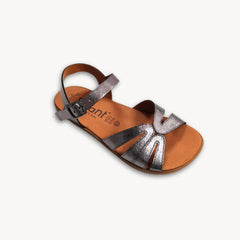 Sandalias Barefoot Mujer Vivant VELVET Metal Acero Respetuosas