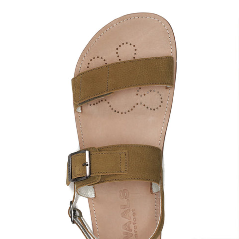 Sandalias Barefoot Hombre Waals Dune II Khaki Respetuosas