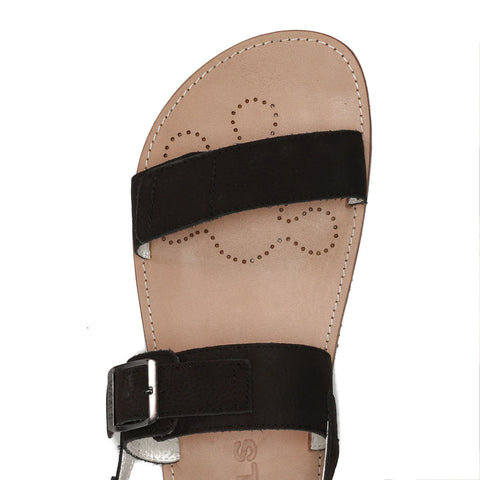 Sandalias Barefoot Hombre Waals Dune II Negro Respetuosas