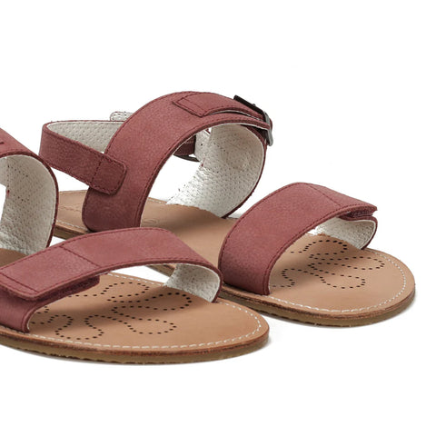 Sandalias Barefoot Mujer Waals Dune II Burdeos Respetuosas