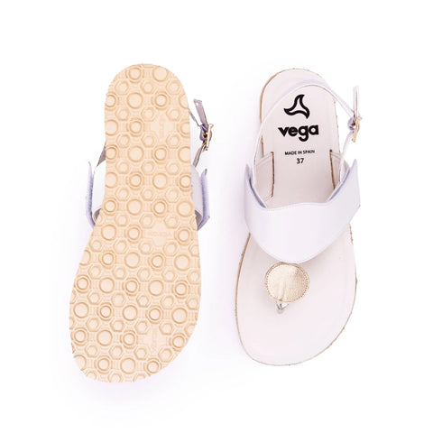 Sandalias Vega Barefoot Salsa Blanca - Kukinos