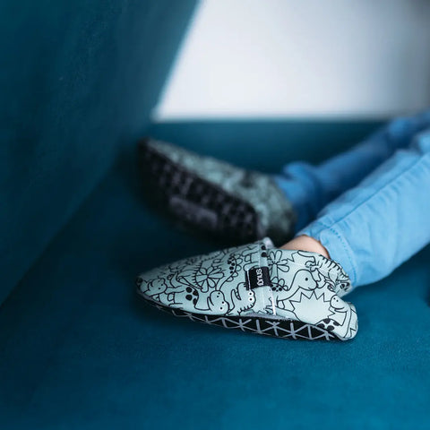 Slippers Barefoot Snugi Dinosaurs - Kukinos
