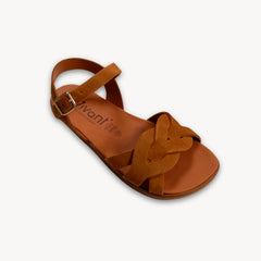 Sandalias Barefoot Mujer Vivant Onix Serraje Whisky Respetuosas