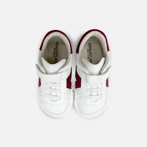 Zapatillas Barefoot Coqueflex 4389 Suede Blanco Cereza Infantil