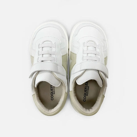 Zapatillas Barefoot Coqueflex 4389 Suede Blanco Latte Infantil - Kukinos
