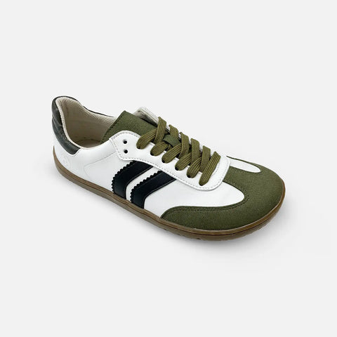 Zapatillas Barefoot Coqueflex 4415 Suede Kaki Blanco - Kukinos