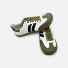 Zapatillas Barefoot Coqueflex 4415 Suede Kaki Blanco - Kukinos